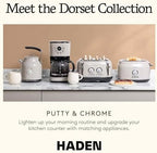 Haden Dorset 2 Slice Wide Slot Stainless Steel Toaster, Putty & Chrome - Image 5