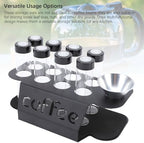 Single Dose Coffee Bean Storage Tubes Set, Transparent Glass 8pcs Dosing Tubes with One Way Exhaust Valve Stand Funnel, Coffee Bean Cellars for Tea Leaves, Nuts - Image 2