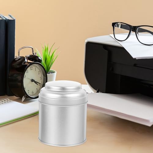 ibasenice 6 Pack Silver Tin Tea Canisters with Lids for Loose Leaves - Image 5
