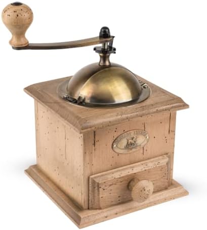 Peugeot Antique Coffee Grinder, 8.25 in, Matte Aged PEFC Beech Wood by Unknown