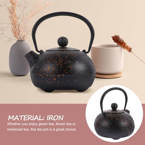 VICASKY Cast Iron Teapot Japanese Tetsubin Tea Kettle 0.4l Metal Water Kettle Vintage Iron Teaware for Home and Tearoom Use - Image 7
