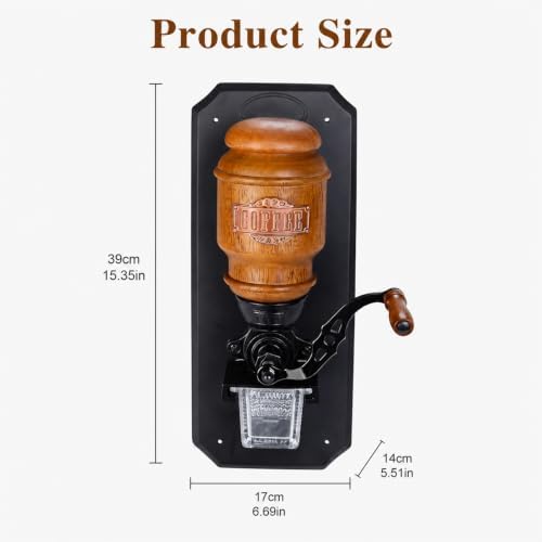 Wall Mounted Manual Coffee Grinder, Adjustable Coarseness - Image 5