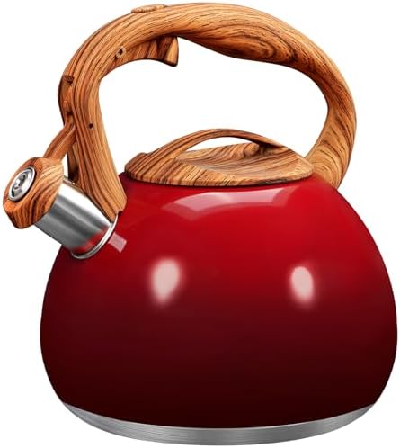 GGC Whistling Tea Kettle for Stove Top, 3.2QT/3L Stainless Steel Tea Kettle by GGCProducts