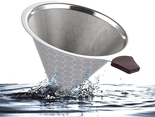 Coffee Filters Reusable Coffee Filter Durable Stainless Steel Holder Mesh Funnel Baskets Coffee Filter Pour Over Dripper Strainer Coffee Tool - Image 5