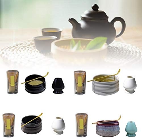 Matcha Tea Whisk Set, Traditional Tools (Purple suit) - Image 4