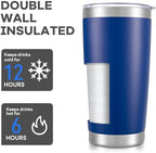 20 oz Tumbler with Lid Stainless Steel Insulated Tumblers Bulk Cups Mug - Image 3