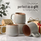 Ava Nord Large Stoneware Ceramic Coffee Mugs Set of 4 | 16 oz | Sage Ash - Image 6