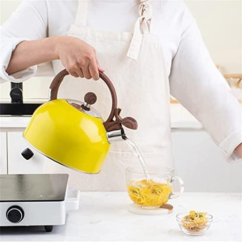HEAGER Ceramic teapot, Stove Top Kettle, Whistling Kettle, Tea Infuser,Tea Pot, Whistle Teapot Stainless Steel Kettle with Heat Resistant Handle for Stove Top Induction Cooker - Image 4