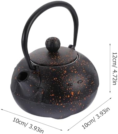 Vintage Japanese Cast Iron Tetsubin Teapot 0.4l Small Metal Tea Pot with Handle for Home and Tea House Brewing - Image 2
