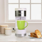 Kenmore Single Serve Coffee Maker – 6–12 Oz Brew Sizes, Compatible with Keurig K‑Cup Pods & Ground Coffee, One Cup Brewer, Travel Mug Friendly, Auto Shut‑Off, Hot & Iced maquina de cafe, White - Image 2