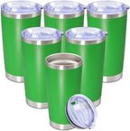 20 oz Tumbler Insulated Tumblers Stainless Steel Coffee Mug,Green 6PCS by Providethebestproducts
