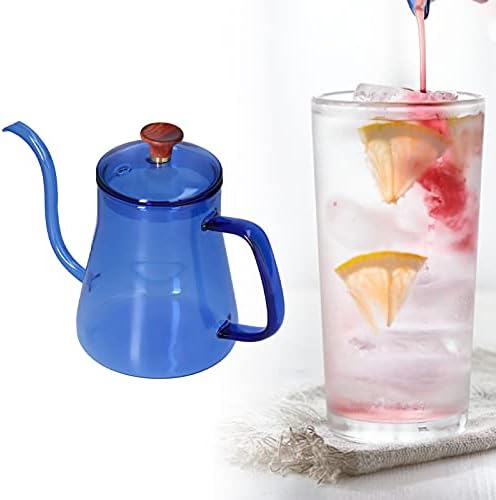 Gooseneck Kettle, Blue, 350ml, High Borosilicate Glass, Gooseneck Spout for Precise Pouring - Image 7