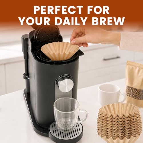 600 Count 1-2 Cup Small Coffee Filters, Natural Unbleached Basket Paper Filters Compatible with 155 Size pour over drippers & Single Serve Coffee Makers - Image 7