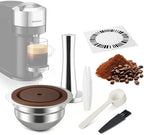 80ml/7.8oz Reusable Stainless Steel Coffee Capsule Kit with Tamper by Sendoger%7CCoffeeHome