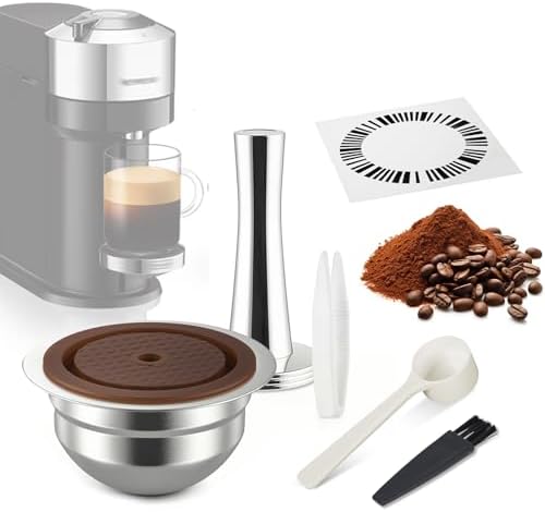 A6 230ml Reusable Steel Coffee Capsule Kit with Tamper by Sendoger%7CCoffeeHome