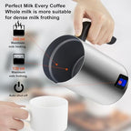 Automatic Milk Frother,4-in-1 Hot & Cold Coffee Foamer, Stainless Steel Milk Mixer, for Coffee, Latte, Hot Chocolate Milk Machine - Image 2