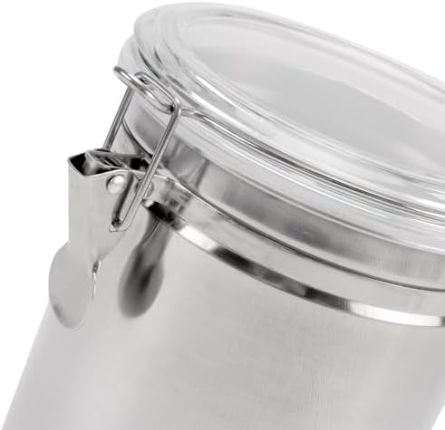 4 Pack Stainless Steel Canister, 66 oz Kitchen Canister Set with Airtight Lids and Lock Metal Food Storage Containers for Tea, Coffee, Sugar, Grains, Beans - Image 3