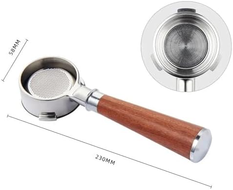 58 MM 3ears Bottomless Portafilter For Barsetto Coffee Machine Stainless Steel Espresso Handle Filter Barista Tool(58mm-Barsetto-A) - Image 2