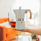 GROSCHE Milano Stovetop Espresso Maker Moka pot 9 espresso Cup - 15.2 oz, White and 3 Replacement Seals Gaskets Bundle Stove top coffee maker Moka Italian espresso coffee maker and replacement gaskets - Image 4