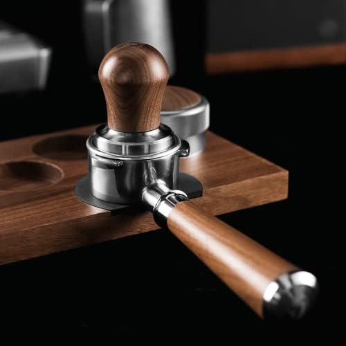 54mm Espresso Tools Set | 54mm Bottomless Portafilter with CrossCreek Walnut Handle | 54mm Tamper with Walnut Handle | Fit 54mm Breville & Sage Barista Espresso Machine - Image 5
