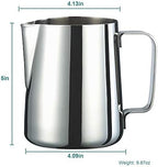 Milk Frothing Pitcher 32 oz, 900 ml Stainless Steel Coffee Tools Cup with Measurement Inside - Image 2