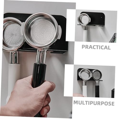 PRETYZOOM 3pcs Espresso Portafilter Wall-Mounted Holder Sturdy Coffee Portafilter Storage Rack Break Resistance Easy Installation Space-Saving Design for Kitchen and Coffee Bar Use - Image 3