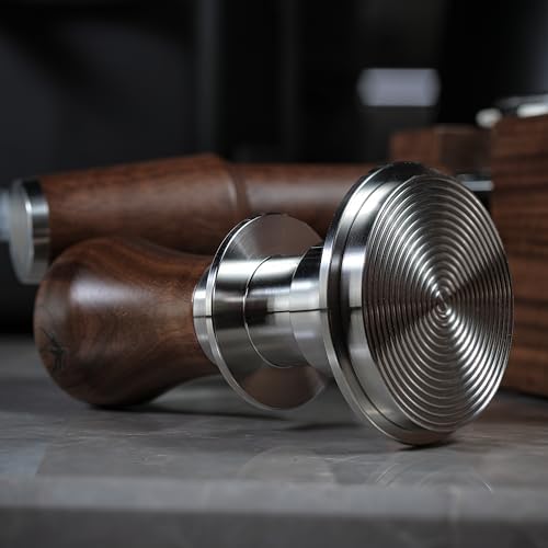 58mm Espresso Must Haves Tools Includes Portafilter Funnel, Self Leveling Tamper, Coffee Distributor, Espresso Needle Whisk and Puck Screen - Image 2