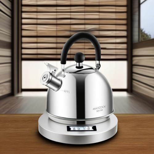 304 Stainless Steel Whistling Tea Kettle 2.1 Quart/2L (Silver) - Image 5