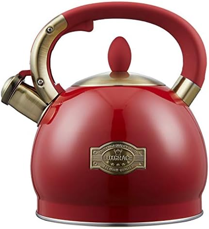 Tea Kettle -2.8 Quart Tea Kettles Stovetop Whistling Teapot Stainless Steel Tea Pots for Stove Top Whistle Tea Pot by LUXGRACE