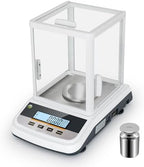 Lab Analytical Balance 500g x 0.001g Precision Digital Scale, with Windshield and RS232 Interface, for Scientific Laboratories, Research, Industrial, Kitchen, Food, Jewelry, 19 Units, 500g Weight by GOYOJO