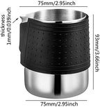 Stainless Steel Milk Frothing Pitcher, 12oz/350ml Milk Coffee Cappuccino Latte Art Frothing Pitcher Barista Milk Jug Cup Super Control Heat Resistant Silicone Grip Pads - Image 2