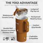 YOGI 24oz Tumbler with Straw - Amber - Image 3