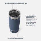YETI Rambler 10 oz Tumbler, Stainless Steel, Vacuum Insulated with MagSlider Lid, Papaya - Image 2