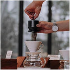 MHW-3BOMBER Dosing Shaker Espresso Dosing Funnel With Stirrer Aluminum Alloy Coffee Dosing Cup Fit 58mm Portafilter Barista Tool(2pc Black 58mm) - Image 7