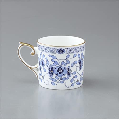 Narumi 9682-20894 Cup and Saucer Set, Milan, 5.3 fl oz (160 cc), Blue, Floral, Plum Blossoms, Chints, Mesh, Pair of Coffee Cups & Saucers, Wedding Gift, Made in Japan, Gift Box Included - Image 3