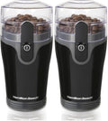 Hamilton Beach Fresh Grind Electric Coffee Grinder for Beans,Spices and More,Stainless Steel Blades,Removable Chamber,Makes up to 12 Cups,Black,(Pack of 2) by HamiltonBeach