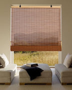 72" W x 72" H Cordless Bamboo Roller Shades for Interior, Brown by Chryeiiu