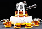 chinese tea set portable tea set gongfu tea set Tea Kettle Infuser Stovetop Gift Set - Glass Teapot with Removable Stainless Steel Strainer, Tea Maker - Image 3