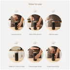 320ml Portable Coffee Pot Press Coffee Maker Stainless Steel Insulated Travel Mug With Coffee Plunger Filter - Image 3
