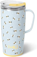 Swig Life 22oz Insulated Travel Mug with Handle & Lid, Busy Bee by SwigLife