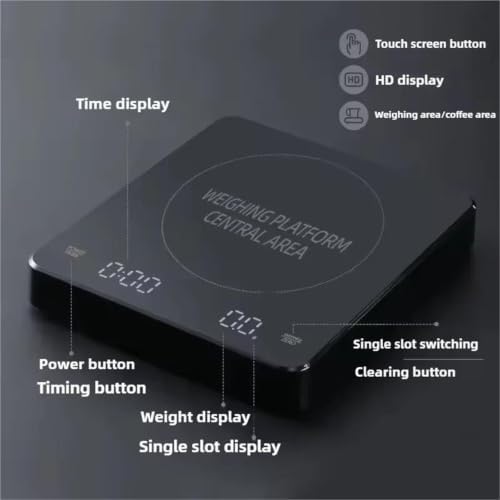 Digital Coffee Scale with Timer 3kg/0.1g, Display, - Image 4