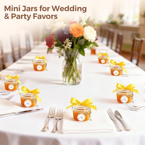 ComSaf Small Glass Spice Jars with Airtight Lids 4 oz 12 Pack Mason Pantry - Image 6