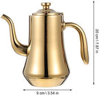 UPKOCH 1.5L(54oz) Stainless Steel Teapot with Removable Infuser - Gold Loose Leaf Tea Kettle, Gooseneck Spout for Coffee & Herbal Brewing - Image 4