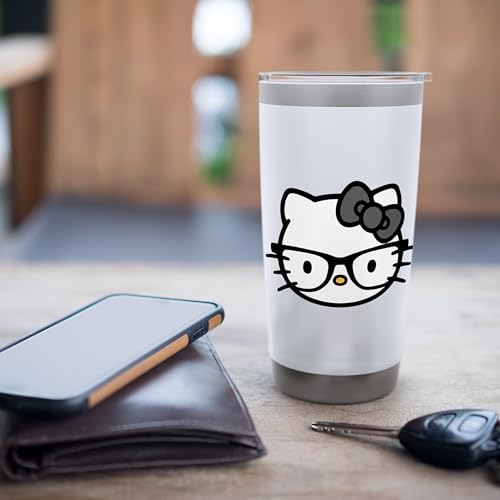 Hello Kitty Nerd Glasses Black Stainless Steel Insulated Tumbler - Image 7