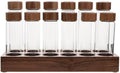 UPKOCH Glass Coffee Bean Storage Tubes with Wooden Holder Organizer by UPKOCH