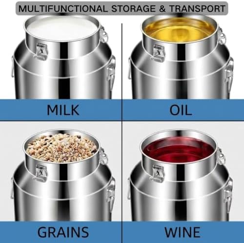 304 Stainless Steel Milk Can Milk Bucket,1.32-33 Gal Drink Dispenser Spigot - Image 5