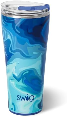 Swig Life 32oz Insulated Tumbler with Lid, Blue Lagoon by SwigLife