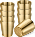 Mimorou 8 Pack Stainless Steel Insulated Cup 10 oz Metal Tumbler Double Wall Vacuum Water Glasses Camping Reusable Mugs BBQ Home Office Party Coffee(Gold) by Mimorou