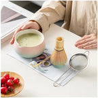 5-7PCS Ceramic Mountain Matcha Bowl Set Whisk Holder Diancha Tea Tools Kit(Pink-6pcs) - Image 3