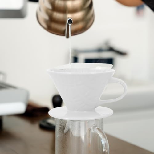 BESTOYARD Ceramic Coffee Dripper Filter Cup with Four Feet, White Kitchen - Image 7